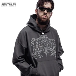 Harajuku Streetwear Oversized Winter Men Hooded Pullover Sober 2 Graphic Print Hoodies Sweatshirt Hip Hop Aesthetic Top Goth Y2k