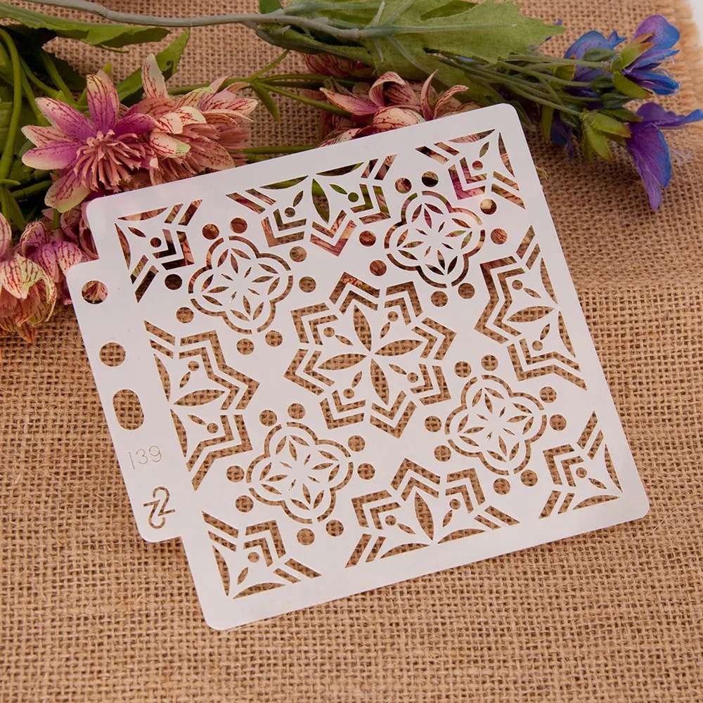 2025 Pattern DIY Layering Stencils Wall Painting Scrapbooking Coloring Embossing Crafts Decor Paper Card Cake Template Tools