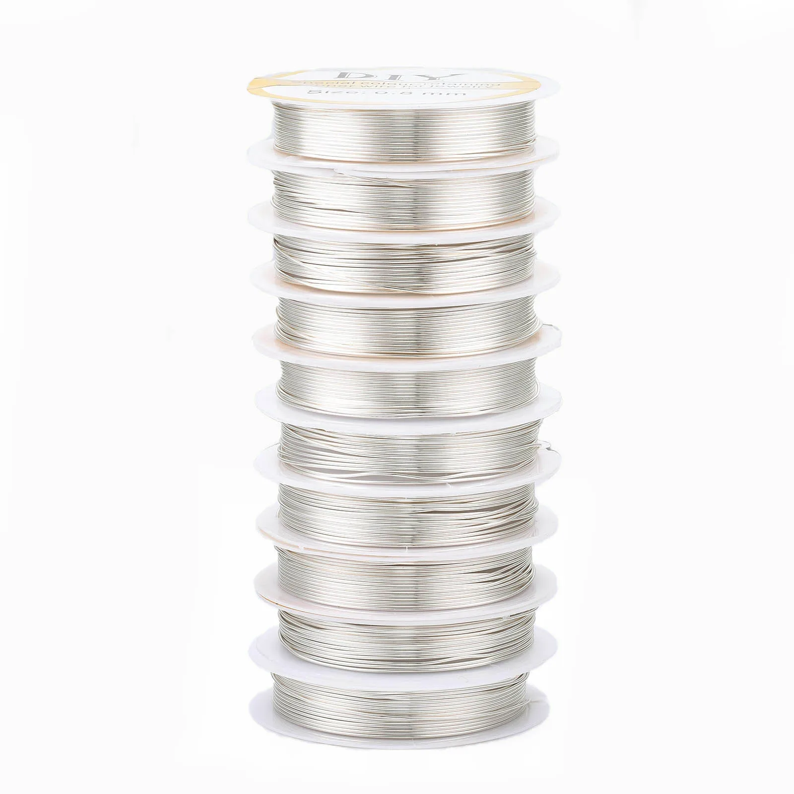 3m/roll 10Rolls 0.8mm Round Copper Jewelry Wire Long-Lasting Plated Beading Wire For DIY Jewelry Making Accessories