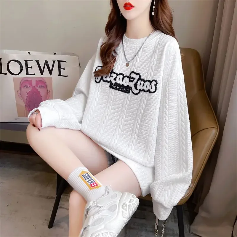 Korean Popular Clothes Female Top Casual Women's Sweatshirts Spring and Autumn On Promotion Coat Streetwear Y2k 2000s Pullovers