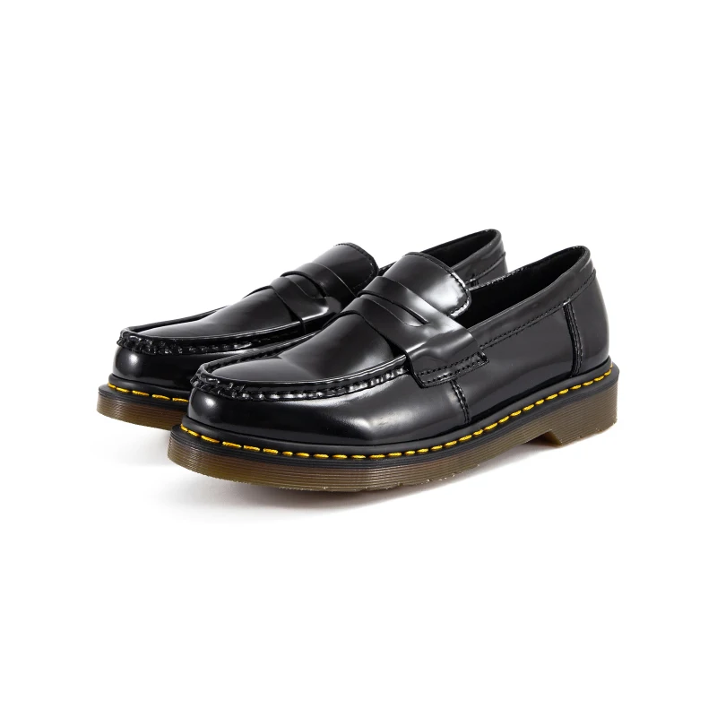 

Retro British Style Black Loafers Men's Genuine Leather Dress Leather Shoes Male Spring Autumn Business Oxfords Youth Work