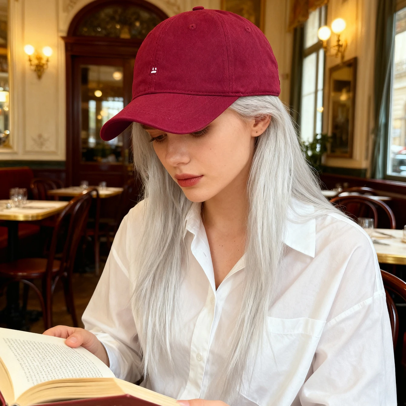 A solid-color embroidered smiling face adjustable, simple and versatile baseball cap for daily home leisure and entertainment