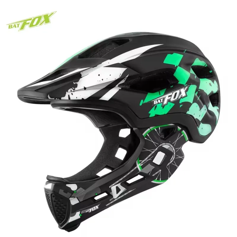 

BATFOX Kids Full Face Bike helmets Detachable Children's Sports Child Cycling mtb Motorcycle Skateboarding Roller Skating Helmet