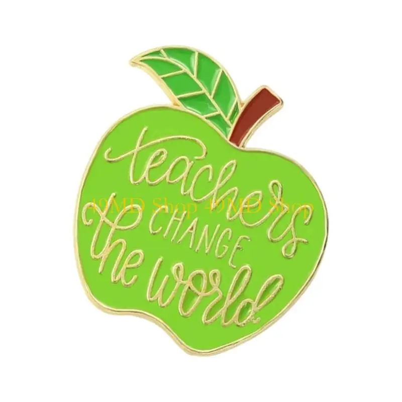 49MD Unique Fruit Pin For Teacher Appreciation Zinc Alloy Brooch Lightweight Thank You Teacher Pin Teacher Gift Fruit Pin - view 4