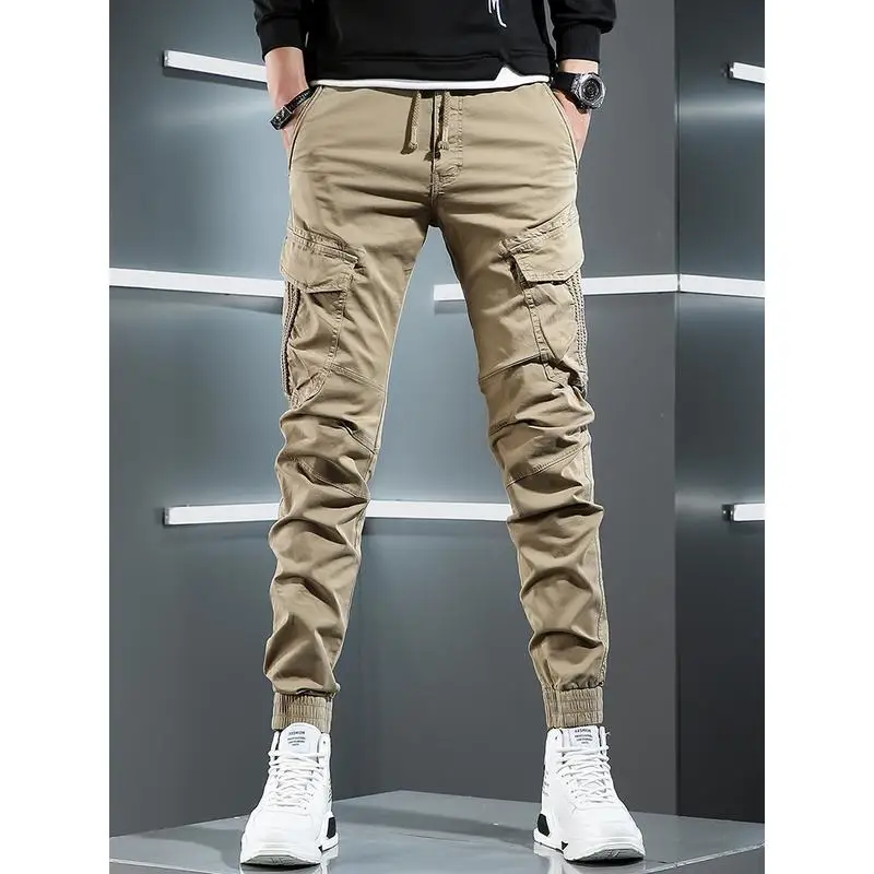 

Light Luxury Men’s Multi-pockets Outdoors Sports Jeans,Wear-proof Harem Style Cargo Pants,Army Fans Slim-fit Trendy Casual Pants