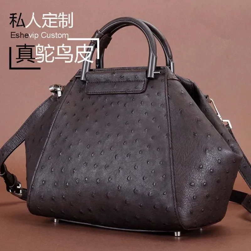 ourui new arrival manufacturer  Ostrich leather  Female bag  genuine ostrich leather  Single shoulder bag  women handbag