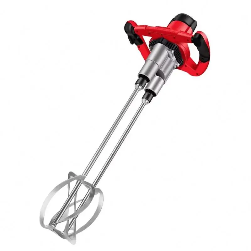 Grade Electric Putty Powder Machine Mortar Double-bar Paint Mixer Multi-gear High-power Handheld Cement Mixer Wholesale