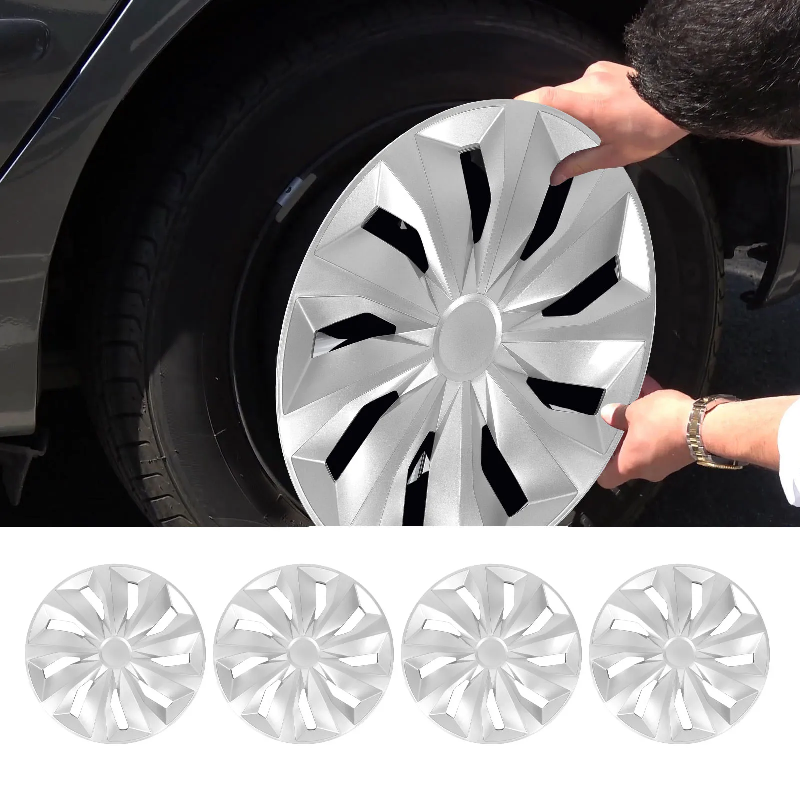 

14 Inch Wheel Hub Strong Scratch Resistant Fit R14 Hubcaps for Car Wheel Rim Covers