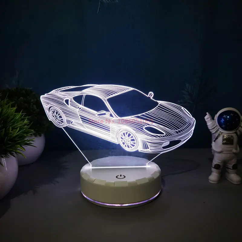 Cool Supra Car Anime 3d Led Nightlights Truck Lamp Colorful Changing Night Lights Table Lamp Home Decoration Birthday Gifts