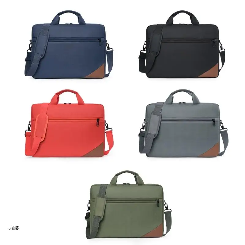 D0ud bolsa tote para computador, maleta fina para notebook 15.6 polegadas, bolsa ombro mensageiro para laptop,