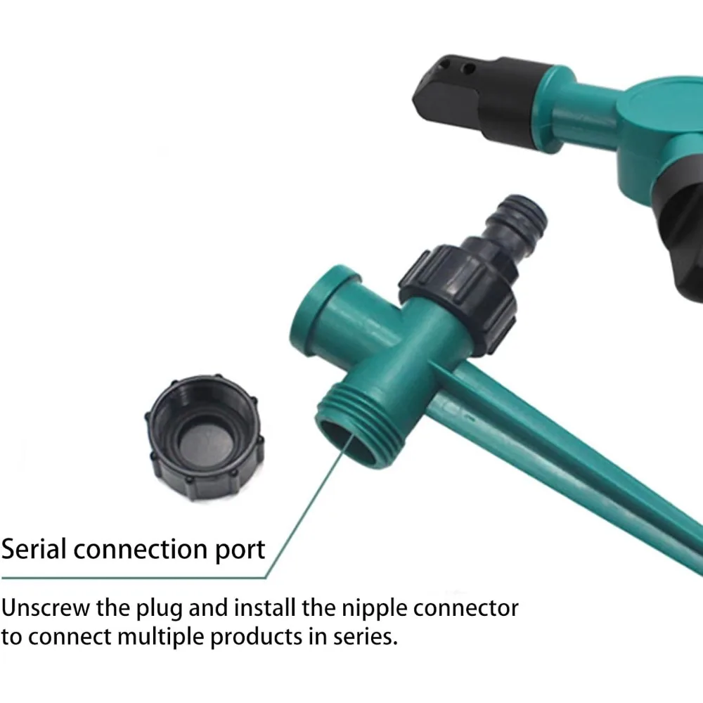 360 °   irrigatore rotante regolabile: sistema di irrigazione ad alta pressione per l'irrigazione di prati, giardino e cortile |   facile installazione |   durevole d