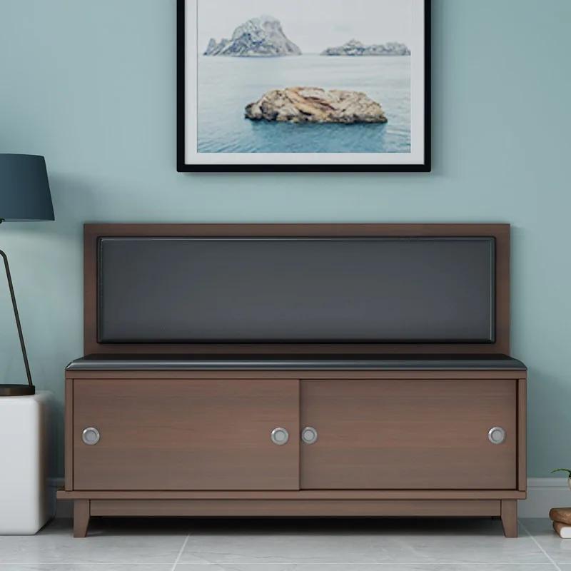 Shoe changing stool home door Nordic shoe cabinet seated new Chinese sofa stool living room solid wood shoe stool storage cabine