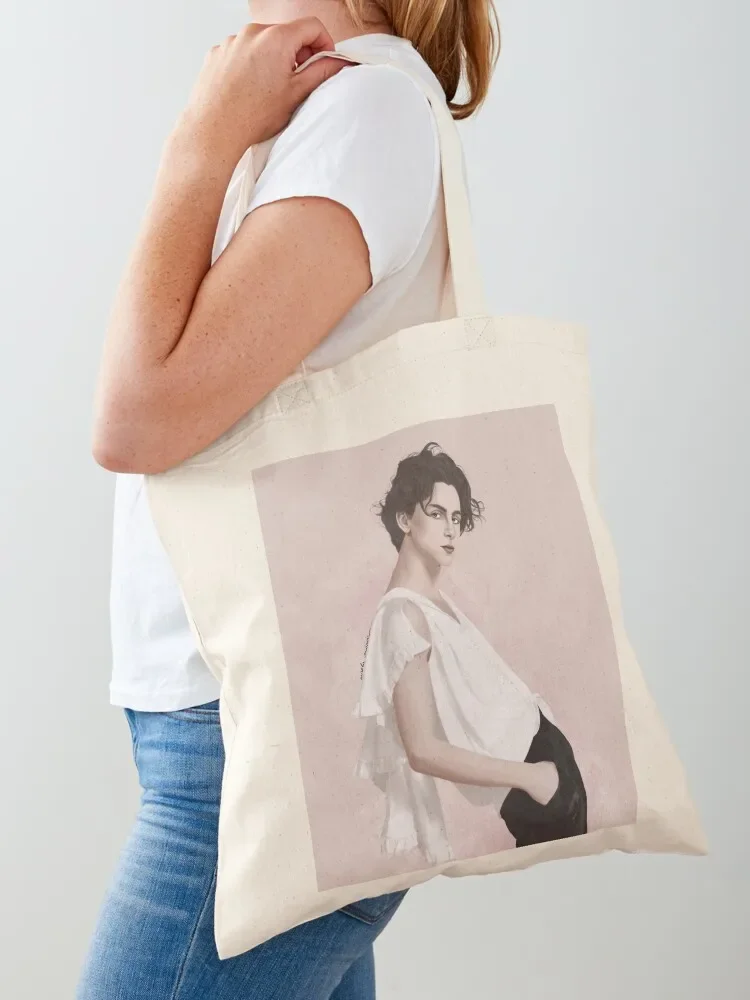 Timothée Chalamet - ilustración Tote Bag Bolso de hombro de lona bolsos de mano Tote Bag