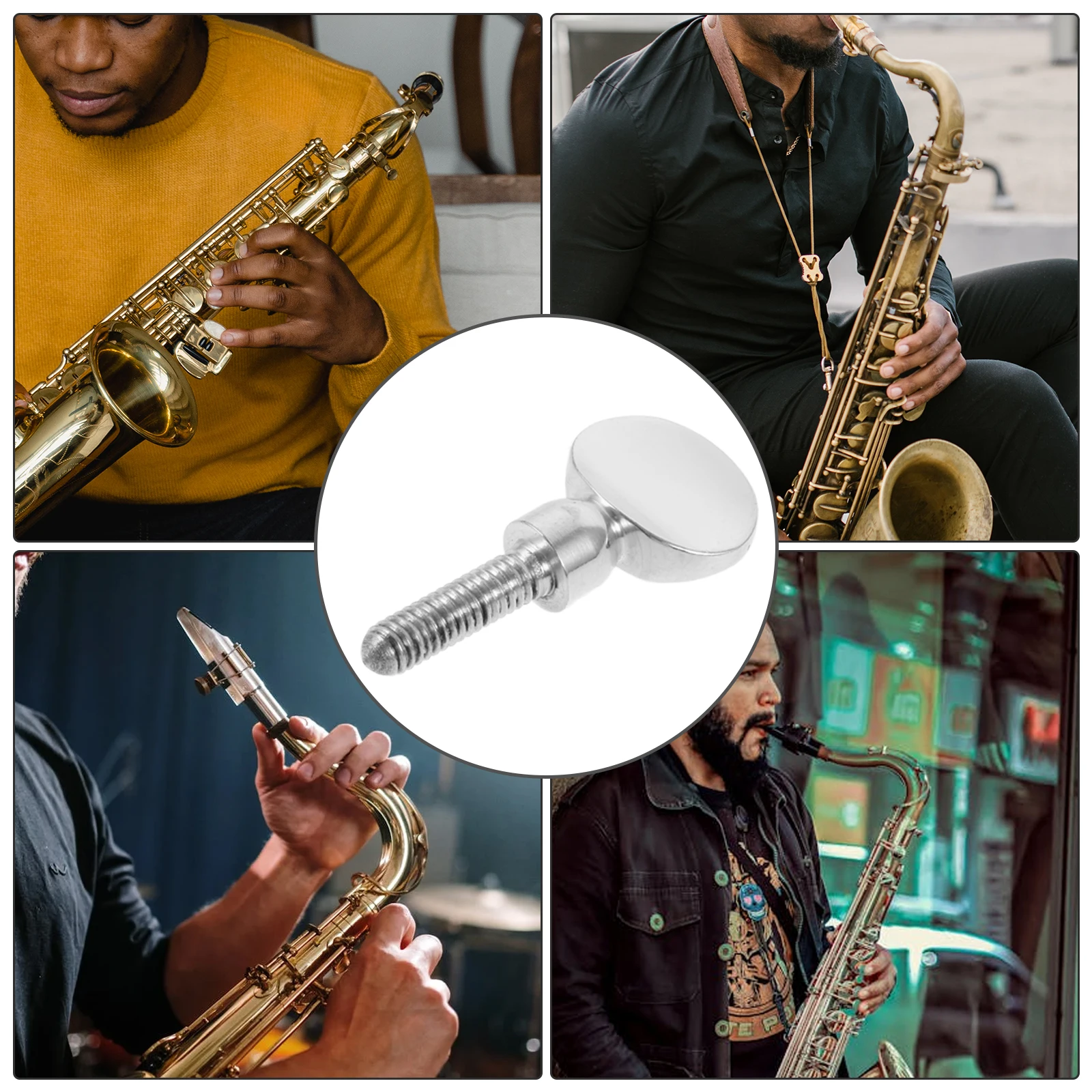 

Saxophone Neck Screws Silver Copper Small Tightening Musical Instrument Parts Alto Tenor Soprano Bend Replacement Hardware