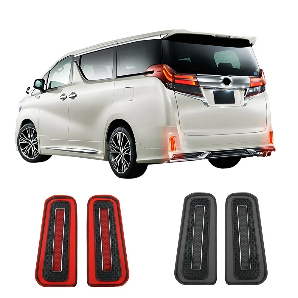 

For Toyota Alphard 30 Series 2Pcs Car Led Rear Bumper Light Reflector Driving Braking Lights DRL Dynamic Turn Signal Daylights