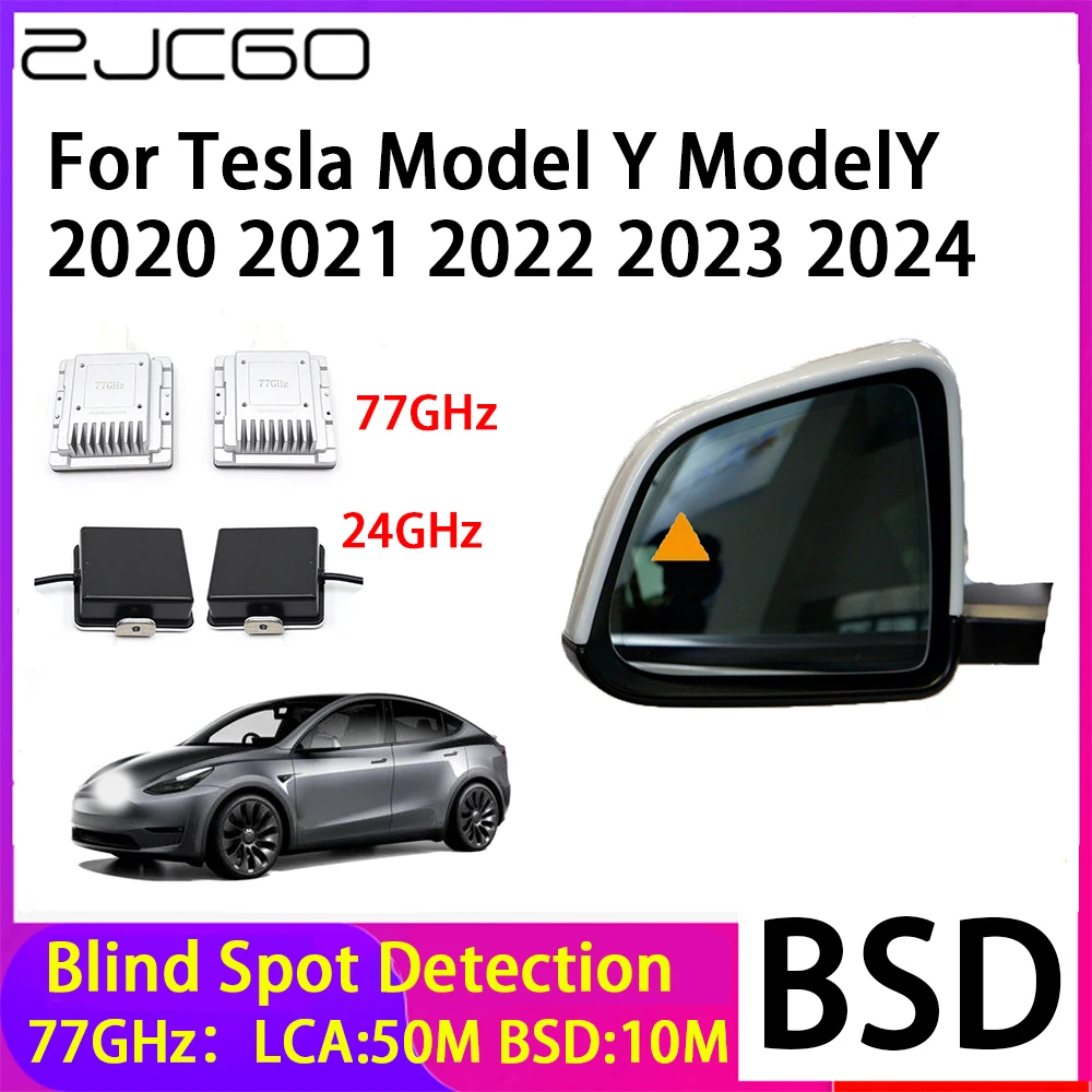 ZJCGO Car Blind Spot Detection BSD Mirror Rear Radar Detection System for Tesla Model Y ModelY 2020 2021 2022 2023 2024