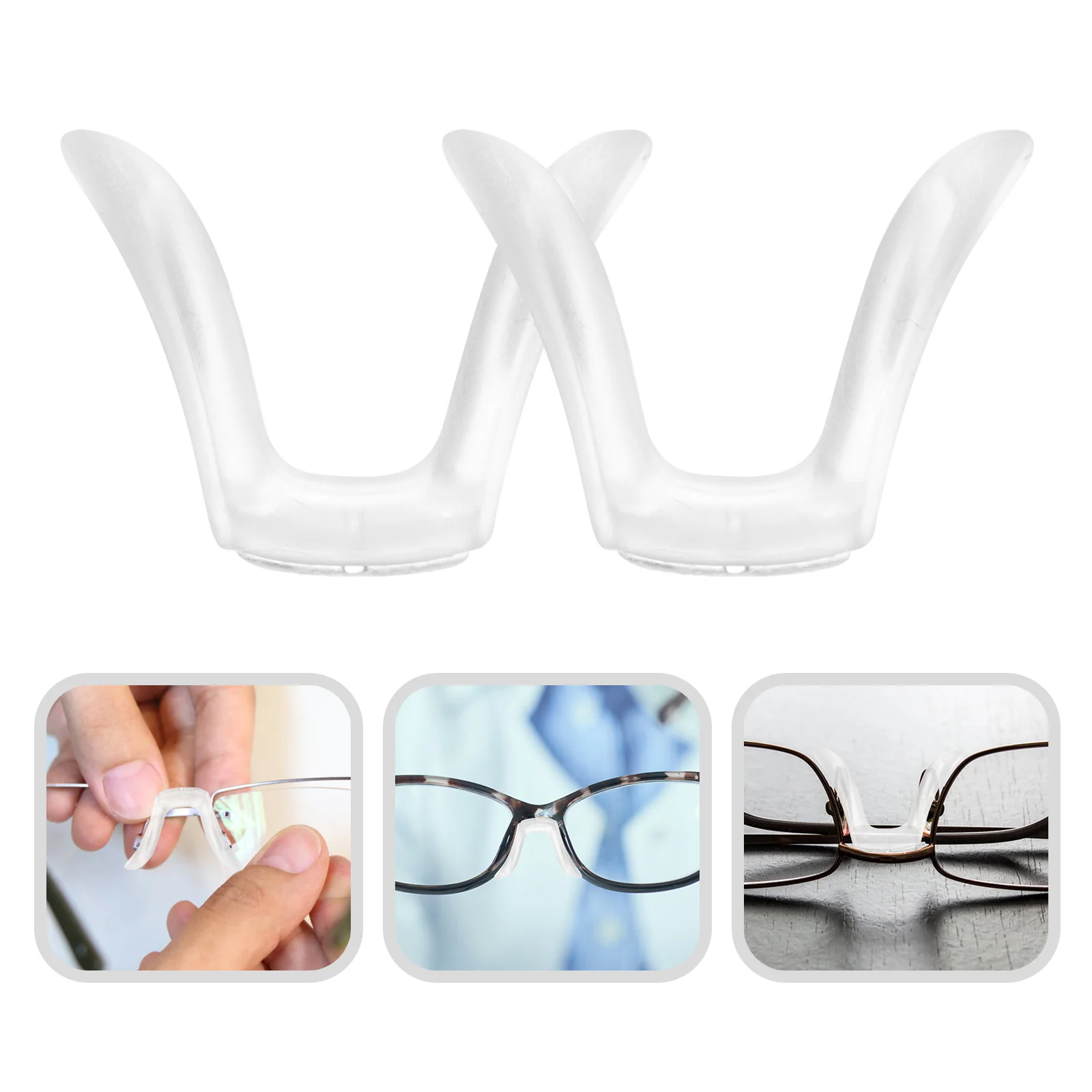 Heart courts en gel de pton pour lunettes, poignées d'étudiant portables, confortables, accessoires pour antarctique, 3 pièces