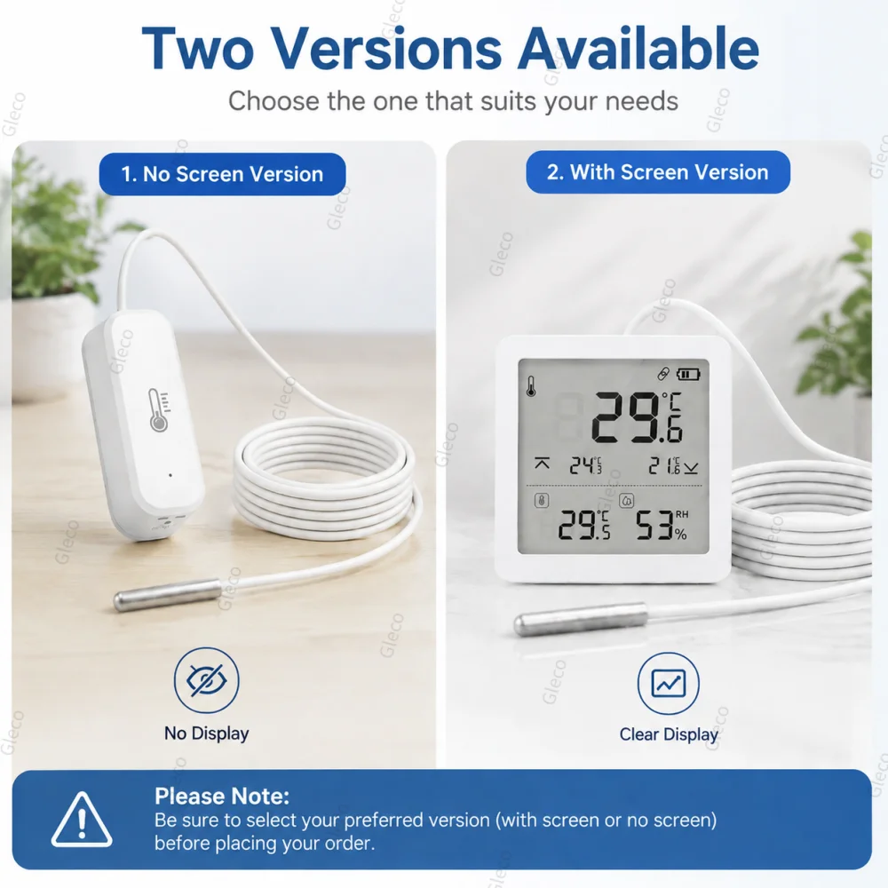 Zigbee Temperature Humidity Meters Optional With Probe LCD Digital Display Thermometer Hygrometer For Pool Fridge Freezer MQTT image 3