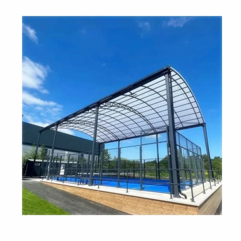 Outdoor Waterproof Tent Sport Fields Cover Steel Structure padel Tennis court Roof for football Court tent factory