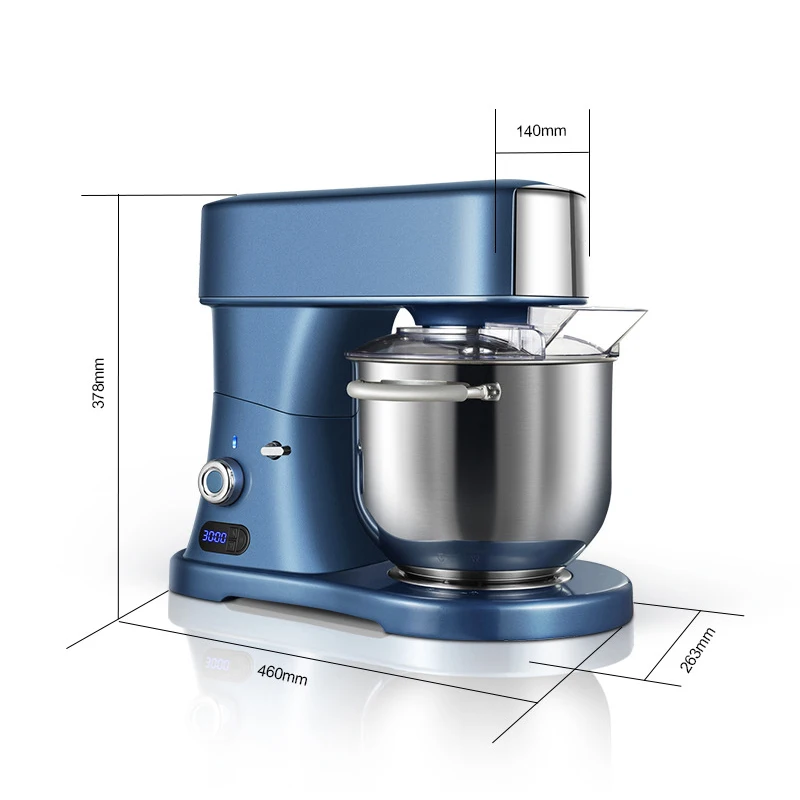 ALTAIRIBN-Tilt-Head Electric Stand Mixer, máquina Chef de nível profissional, 7L, 800W, aço inoxidável 304, 1300-1600RMP, 6 velocidades