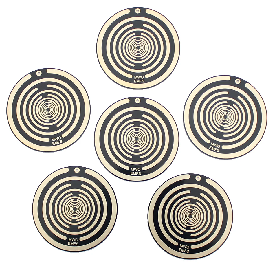 Set of 6 Tesla Polarizing Disk Double Sided Antenna Ornaments Provide the Energy Disc Awaken Self Repair Sit in Meditation MWO