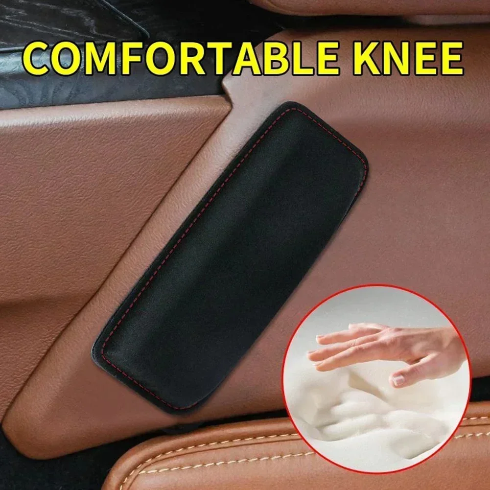 Car Knee Pad Suede Leather Inside Knee Cushion Comfortable Elastic Cushion Memory Foam Thigh Support Pad Leg Thigh Pillow Mats