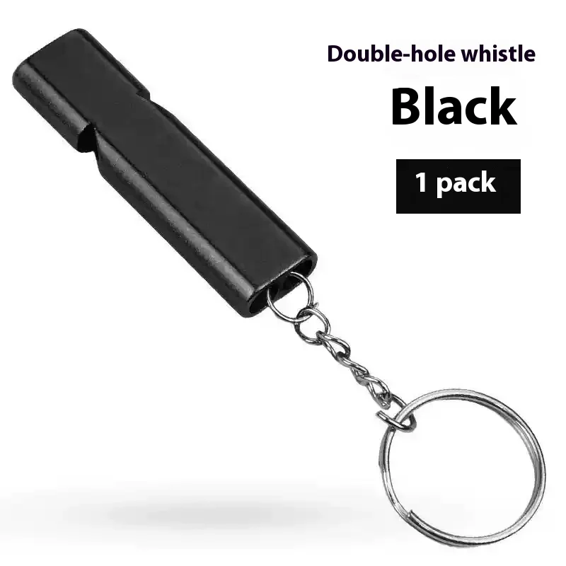 

Aluminum Alloy Double Frequency Survival Whistle Outdoor Survival Rescue Equipment EDC Tool Loud Sound Sports Entertainment