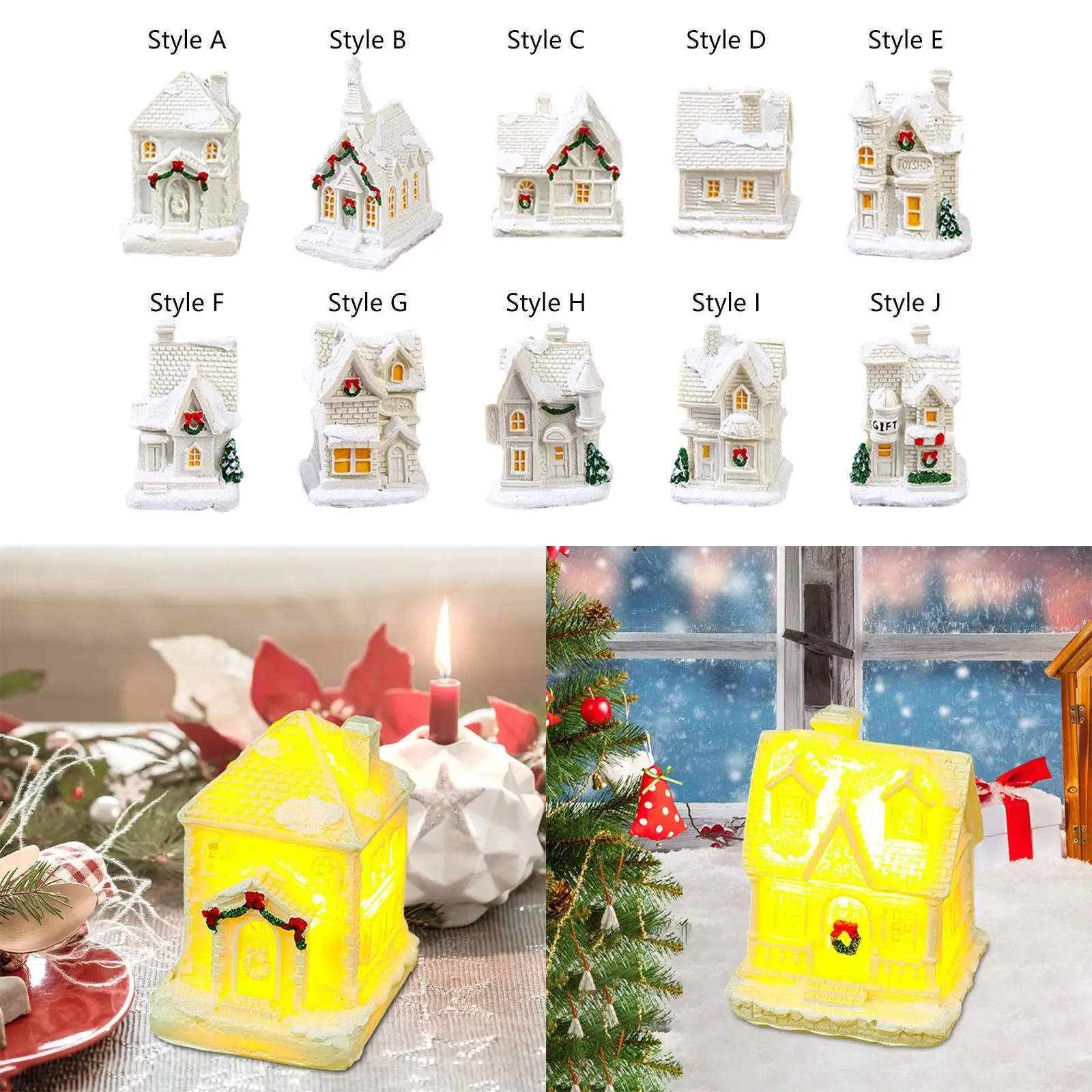 عيد الميلاد متوهجة منزل الحرف عطلة الديكور للحزب DIY داخلي عيد الميلاد