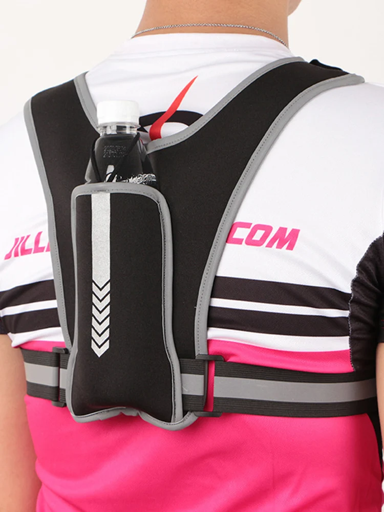 เสื้อกีฬากระเป๋าโทรศัพท์สะท้อนแสงกระเป๋าเป้สะพายหลังขี่จักรยานมัลติฟังก์ชั่กีฬาโทรศัพท์กระเป๋าหน้าอกน้ำหนักเบาสำหรับขี่จักรยานกลางแจ้งเดินป่า