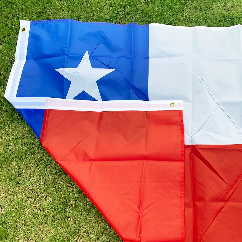 Aerlxemrbrae flag 90*150cm Chile Flag 100% Polyester Banner with 2 Grommets for Hanging