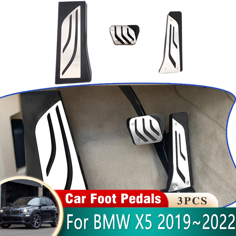 

Car Brake Pedals For BMW X5 iX5 G05 2019~2022 2020 2021 Avante Stainless Steel Non-slip No Drilling Pedals Pad Cover Acessories