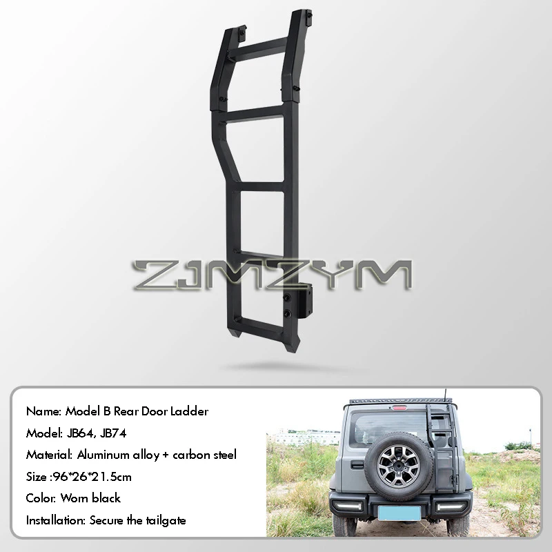 Aluminum Tailgate Climbing Ladder For SUZUKI Jimny JB64 JB74 Tailgate Climbing Luggage Rack Ladder Off Road 4x4 Car Accessories