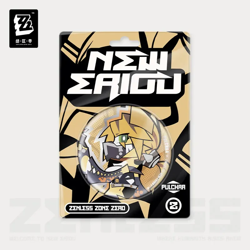 [Genuine] miHoYo Game Zenless Zone Zero Q-version Tinplate Badge Pulchra Caesar Luciana Anime Brooch Accessory Cosplay Xmas Gift 5