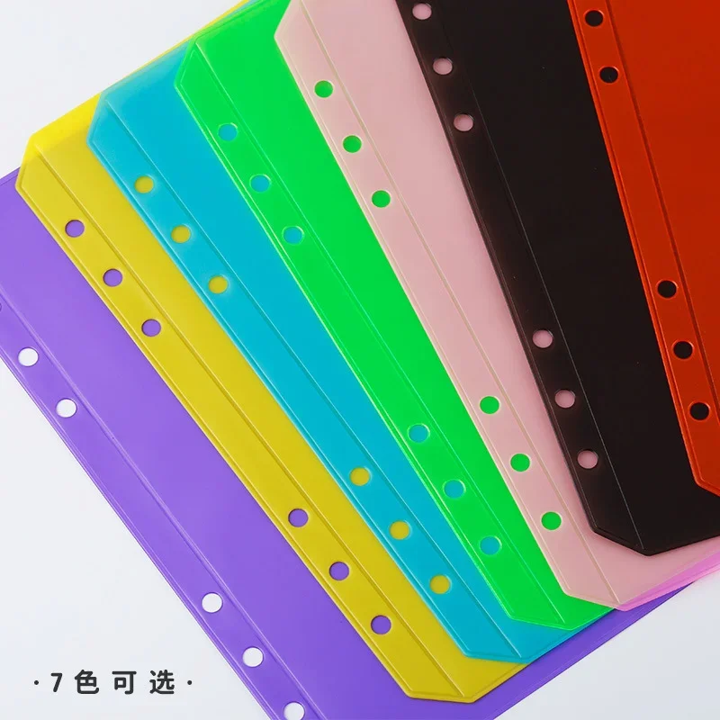 A6 Binder Pockets PVC Binder Loose Leaf Bag Colorful Zipper Folders For 6-Ring Notebook Binder Pouch Document Filing Bags