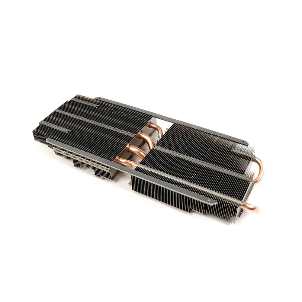 Hot Selling GPU HeatSink Bending Copper Pipe Zipper Aluminum Fin CPU Heat Sink