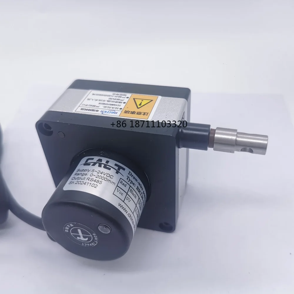 0-2000mm string encoder RS485 output 4096 resolusi absolut encoder 2m kawat menarik sensor posisi