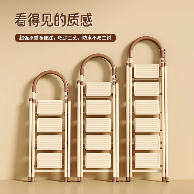 

Складная телескопическая утолщенная лестница в елочку. Многофункциональная лестница на новоселье. Маленькая легкая портативная домашняя лестница.