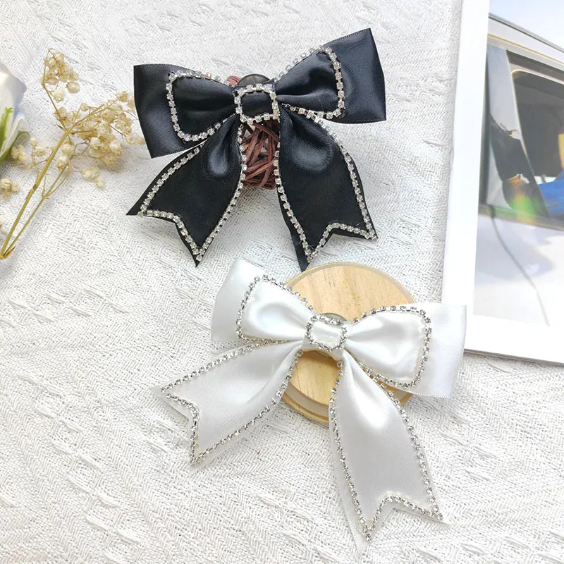 6 Stück modische Stoff-Schleifenapplikationen, Schmuck für Damenbekleidung, Haarspangen, Accessoires, Aufnäher – Detail 1