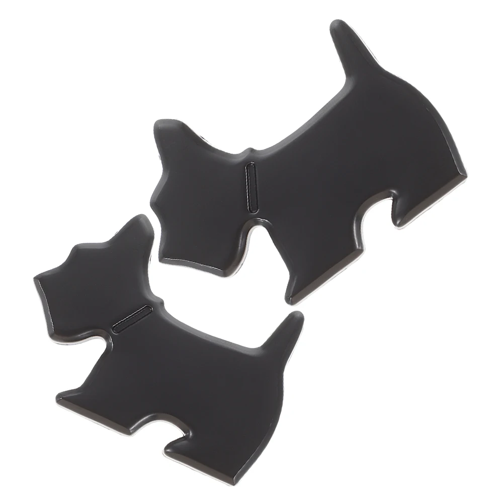 

2pcs Car Sticker 3d Dog Decal Automotive Label Creative Design Scratch Resistant Bumper Window Graphic Vehicle Decoration Pet