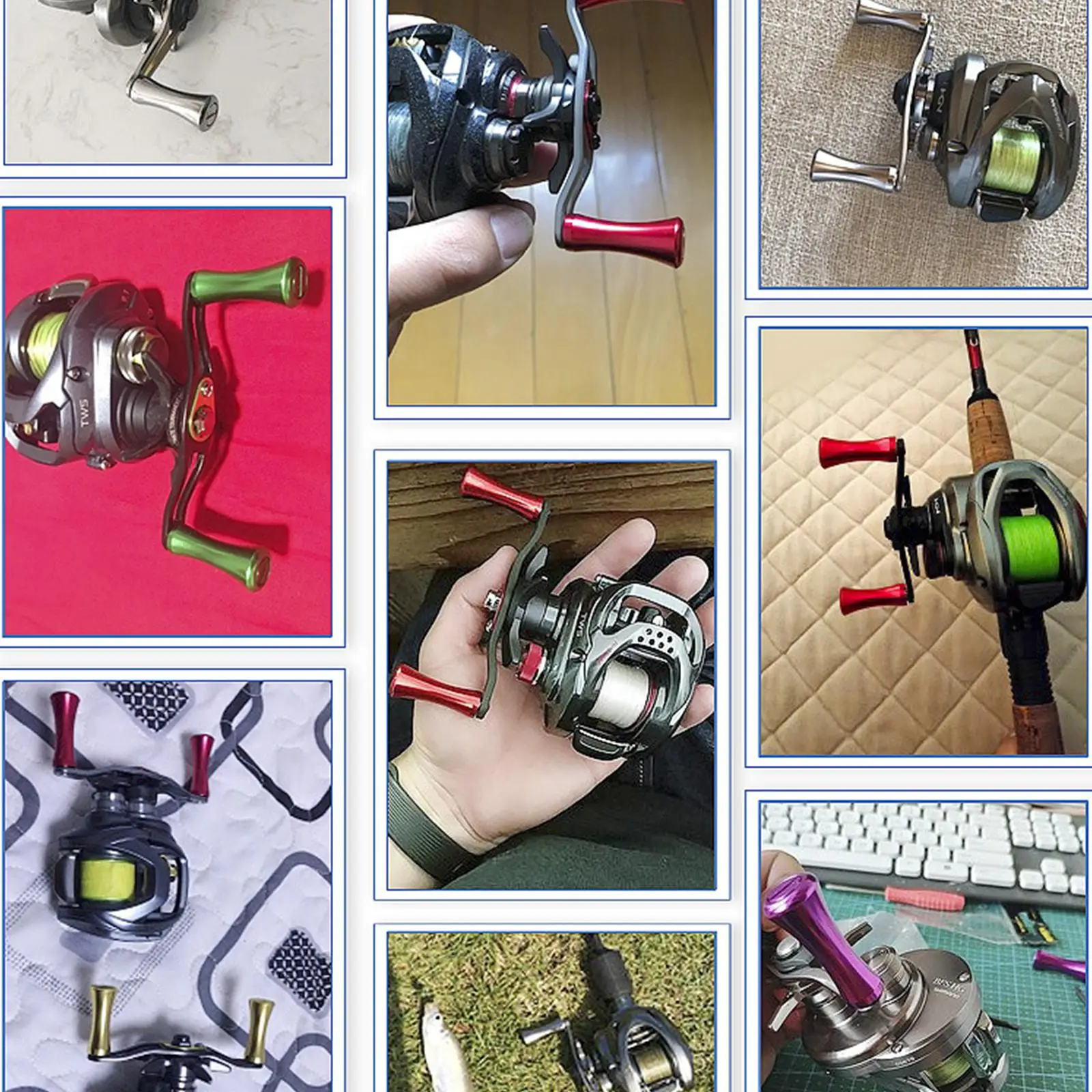 Power Handle Reel Knob Aluminum Alloy Rocker Grip Fishing Tackle Spare Part for Saltwater Freshwater Reel