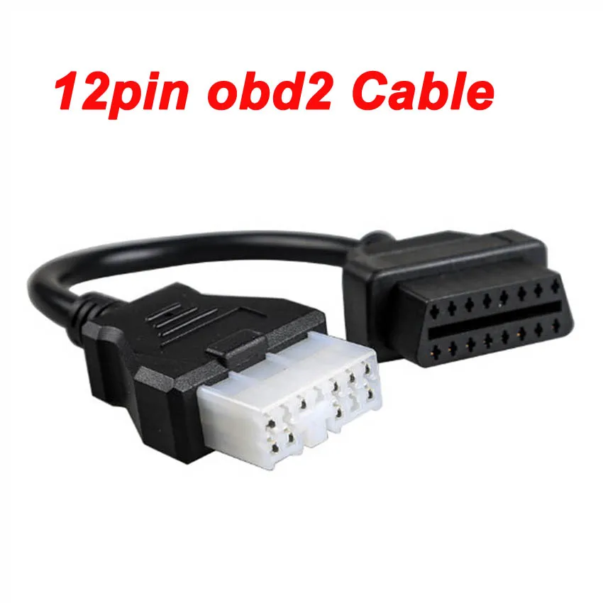 16pin To 12pin Obd Convert Cable for Mitsubishi 12 pin Car Diagnostic Scanner 16 Pin Obd2 Male To 12PIN Port Connector Adapter