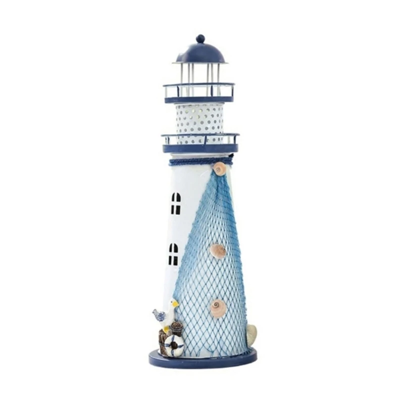 

Nauticals Theme Iron Lighthouses Decoration Set 2Pcs Assorted Styles for Collectors