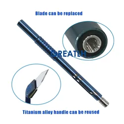 Titanium Ophthalmic Handle Elbow Double Lancet Sapphire Keratome Knives Surgery Blade Ophthalmic Microinstrument