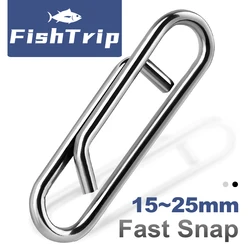 FishTrip Fishing Snap Heavy Duty Fast Power Clip Stainless Steel Saltwater Terminal Tackle