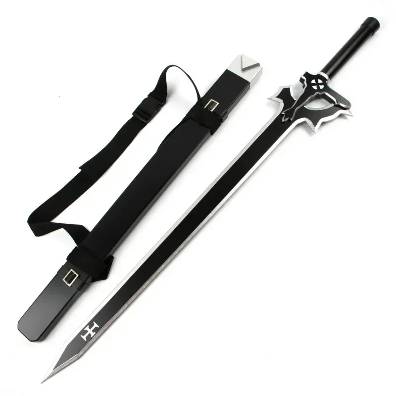 

[Funny] 106cm Cosplay sword Art Online SAO 1:1 Asuna weapon Kirigaya Kazuto Elucidator/Dark Repulser wooden Sword Costume party