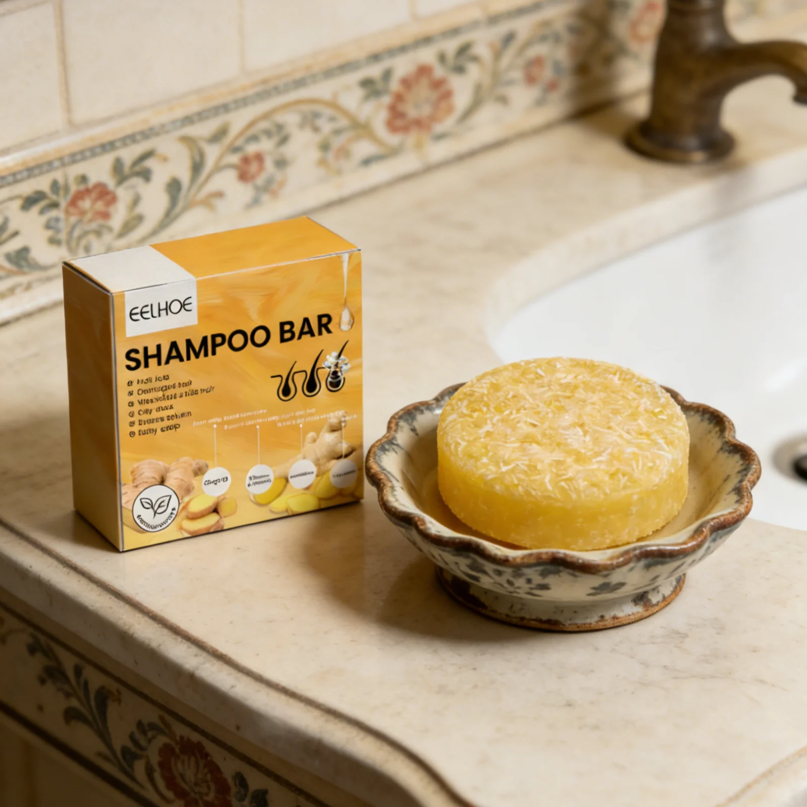 EELHOE Ginger Shampoo Bar Anti - огляд і ціна Hair Care Natural Ingredients