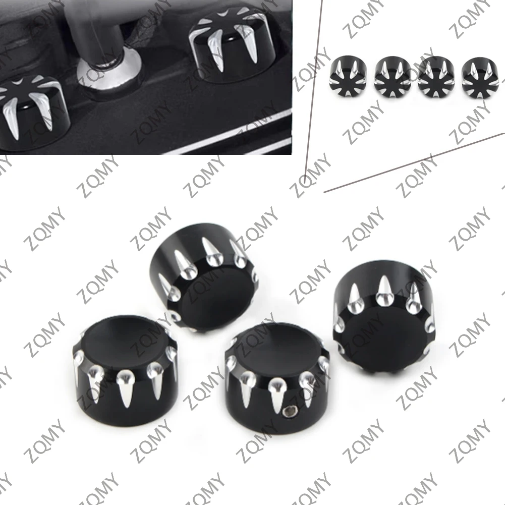 4Pcs/Set Motorcycle Engine Screw Topper Nut Cover Aluminum Head Bolt Caps For Harley Davidson XL883 Softail Dyna Sportster