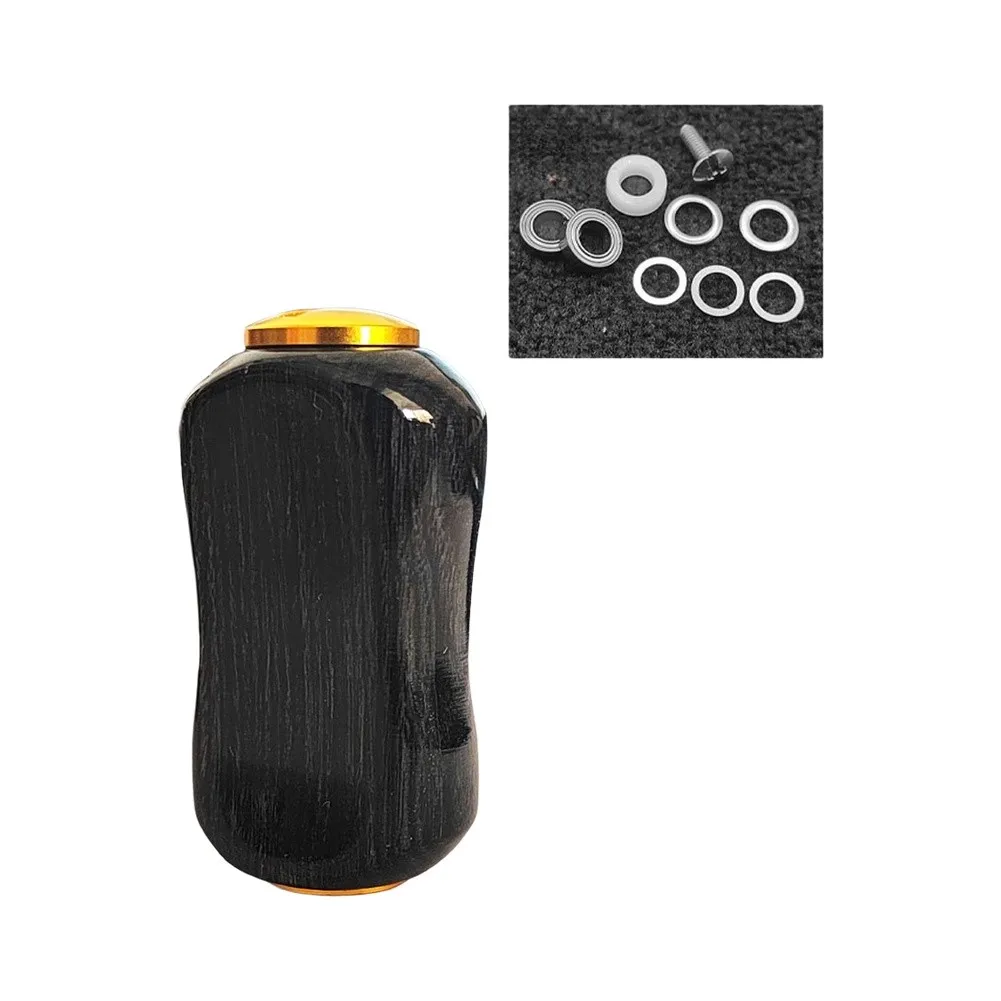 Stabilized Wood Handle Knob Designed for DAIWA Fishing Reels with Balanced Weight Distribution and Smooth Rotation