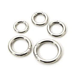 1 Piece 304 Stainless Steel Bolt Spring Ring Clasps Round Silver Color Polished Jump Rings DIY Necklace Bracelet Jewelry Making