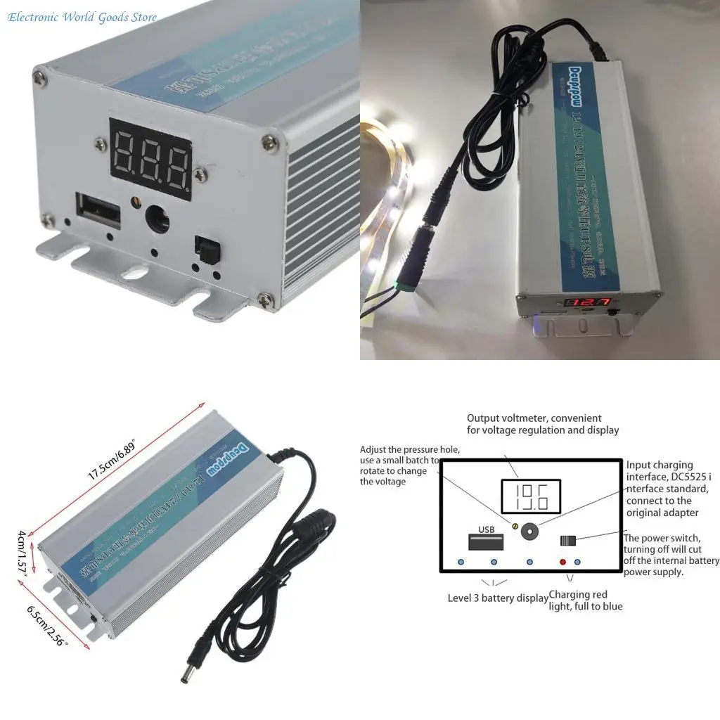 

Источник бесперебойного питания A3PD UPS 15000 мАч 55 Втч с выходом постоянного тока 5 В/12 В/19 В/24 В для беспроводного ПК,